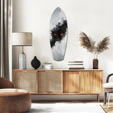 Smoke Beast Red Eyes Dark Fantasy Glass Wall Art.