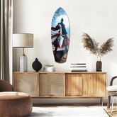 Samurai Spear Moonlight Glass Wall Art.