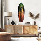 Smoke Trail Speedboat Aerial Glass Wall Art.