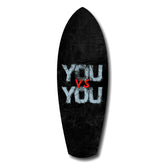You vs You Grunge Motivational Glass Wall Art.