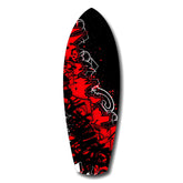 Red Black Graffiti Street Art Glass Wall Art.