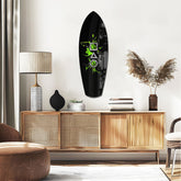 Geometric Symbols Green Splatter Gamer Glass Wall Art.