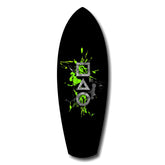 Geometric Symbols Green Splatter Gamer Glass Wall Art.