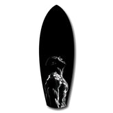 Bodybuilder Roar Triumph Black White Glass Wall Art.