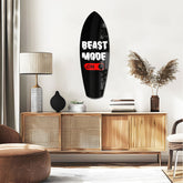 Beast Mode On Toggle Motivational Glass Wall Art.