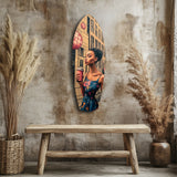 Modern City Life Glass Wall Art