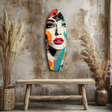 Woman in Style Glass Wall Art