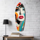 Woman in Style Glass Wall Art