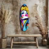 Vintage Woman Glass Wall Art