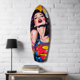 Supergirl Glass Wall Art