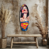 Supergirl Glass Wall Art