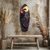 Moonlit Dragon Flight of the Night Glass Wall Art
