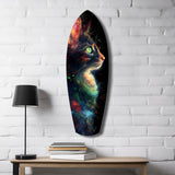 Celestial Cat Glass Wall Art