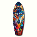 Alone Wolf V2 Glass Wall Art