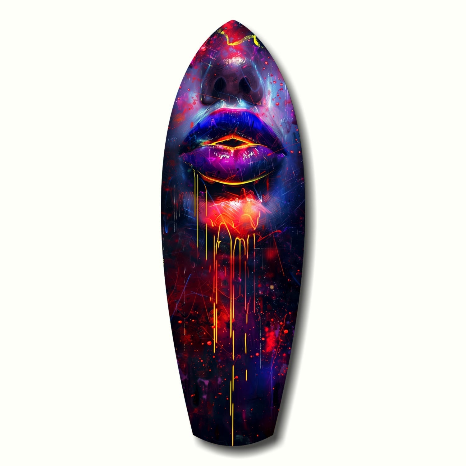 Colorful Lips V10 Glass Wall Art