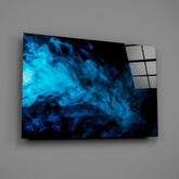 Blue Smoke Glass Wall Art.