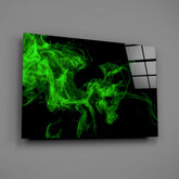 Green Smoke Glass Wall Art.