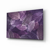 Purple Leaf Glass Wall Art.