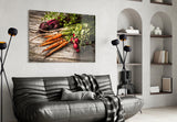 Carrot and Radish Glass Wall Art.