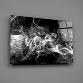 White Smoke Glass Wall Art.