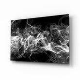 White Smoke Glass Wall Art.