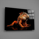 Komodo Dragon Glass Wall Art.
