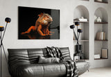 Komodo Dragon Glass Wall Art.