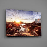 Canyon and Sunset Glass Wall Art.