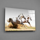 Running Horses Glass Wall Art.