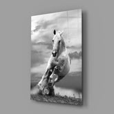 Running Horse Glass Wall Art.