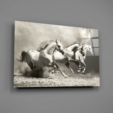 Running Horses Glass Wall Art.