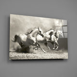 Running Horses Glass Wall Art.