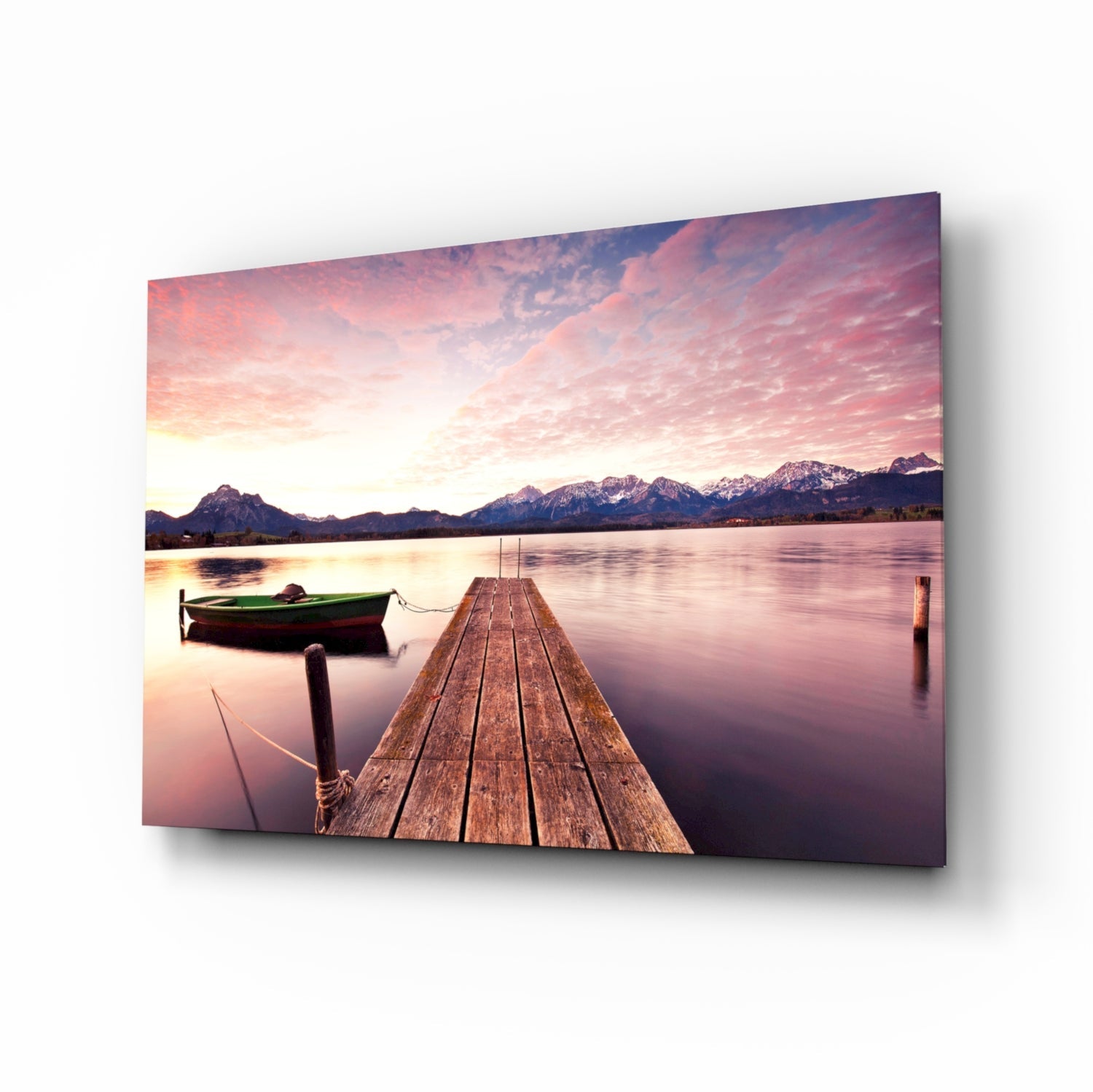 Sunset on the Beach Glass Wall Art.