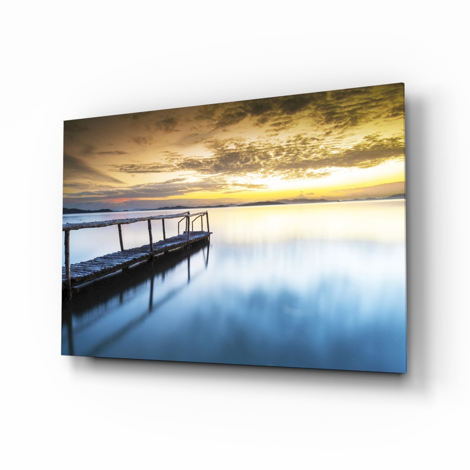 Sunset on the Beach Glass Wall Art.