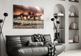 Horses Glass Wall Art.