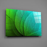 Green Leaf Glass Wall Art.
