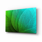 Green Leaf Glass Wall Art.