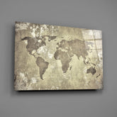 World Map Glass Wall Art.
