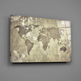 World Map Glass Wall Art.