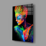 Woman Portrait Glass Wall Art.