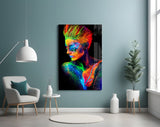 Woman Portrait Glass Wall Art.