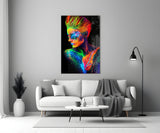 Woman Portrait Glass Wall Art.
