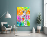 Giraffe Glass Wall Art.