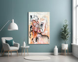 Abstract Woman Glass Wall Art.