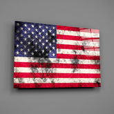 Flag of the United States Glass Wall Art.