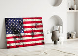 Flag of the United States Glass Wall Art.