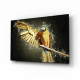 Parrot Glass Wall Art.