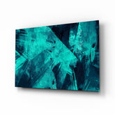 Green Abstract Pattern Glass Wall Art.