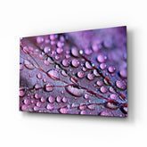Purple Leaf Glass Wall Art.