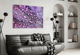 Purple Leaf Glass Wall Art.